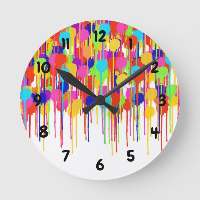 Ronde Horloge des puces de peinture (Recto)