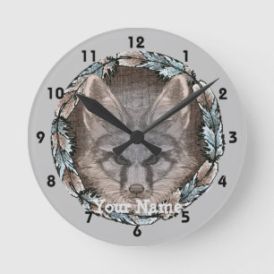 Ronde Horloge dessin renard