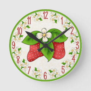 Ronde Horloge douce de fraise
