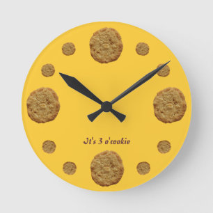 Ronde Horloge drôle de biscuit de temps de biscuit