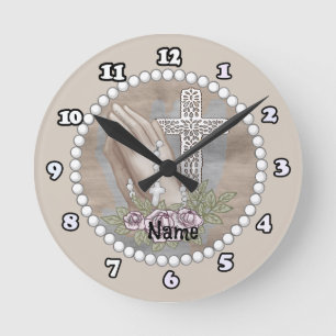 Ronde Horloge du chapelet à mains jointes