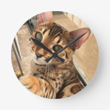 Horloge du chat du Bengale