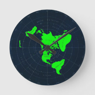 Ronde Horloge du disque Carte Terre Plate