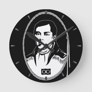Ronde Horloge du héros métis Chef des Métis Cuthbert Gra