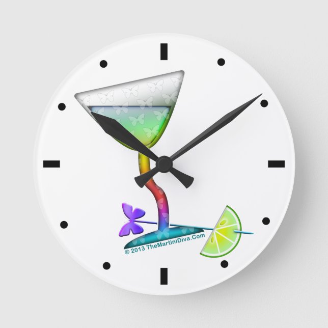 RONDE HORLOGE DU MUR - BUTTERFLY MARTINI (Recto)