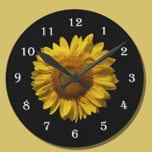 Ronde Horloge du mur de tournesol de fleurs - Mammoth To