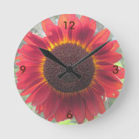 Horloge du mur de tournesol rouillé