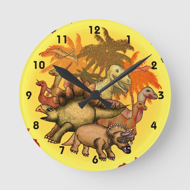 Ronde Horloge du parti Dinosaur (Recto)