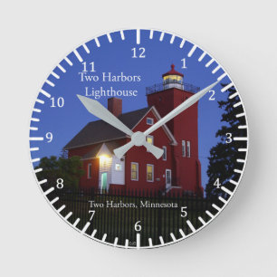 Ronde horloge du phare de deux ports