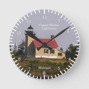 Ronde Horloge du phare du port de cuivre
