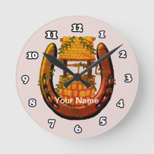 Ronde Horloge du puits de horseshoe Wishing