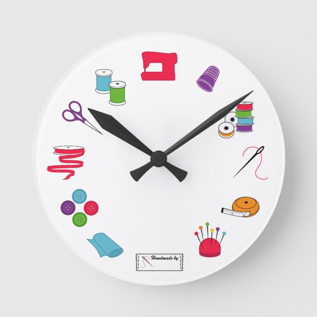 Ronde Horloge du temps de couture (Recto)