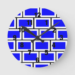 Ronde Horloge en briques bleues