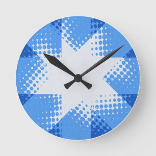 Ronde Horloge étoile mi-teinte rétro