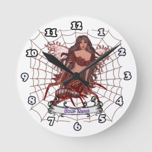Ronde Horloge Fée Araignée