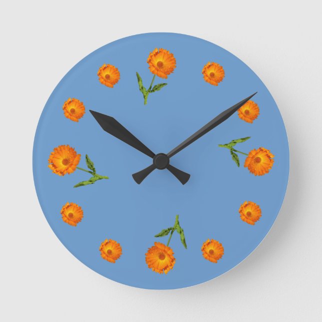 Ronde Horloge - Fleurs de Calendula (Recto)