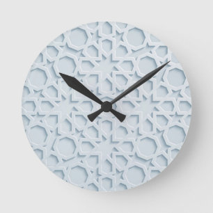 Ronde horloge géométrique marocaine inspirée islamiqu
