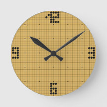 Horloge Goban Clock - Black Stones - 3-6-9-12