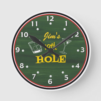 Ronde Horloge Golfeur personnalisée, 19e trou