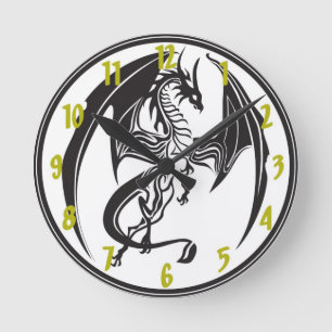 Ronde Horloge gothique Dragon