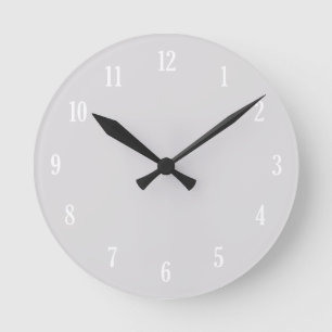 Ronde Horloge gris clair