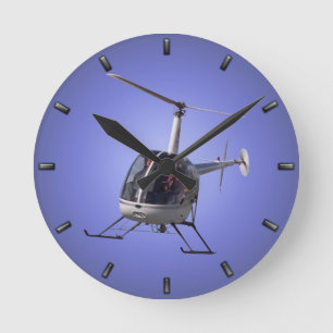 Ronde Horloge Hélicoptère Cadeau de montre murale d'héli