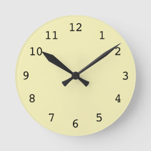 Ronde Horloge jaune simple
