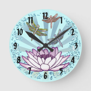 Ronde Horloge Lotus Dragonfly