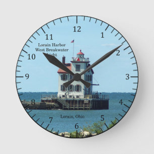 Ronde Horloge lumineuse du port de Lorain West Breakwate