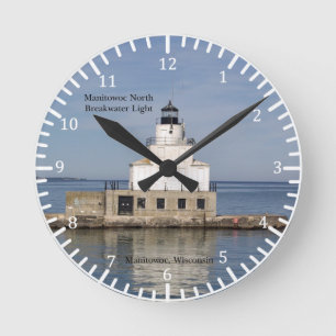 Ronde Horloge lumineuse Manitowoc North Breakwater