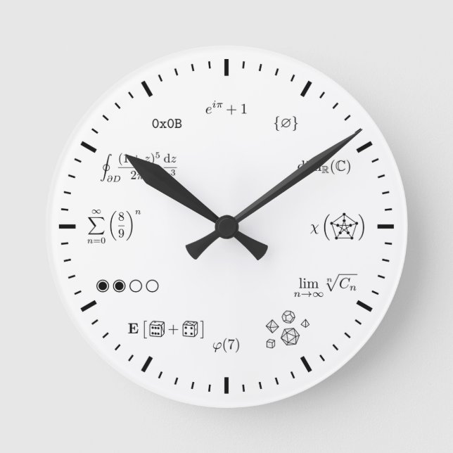 Ronde Horloge mathématique (moyenne) (Recto)
