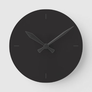 Ronde Horloge minimaliste noire