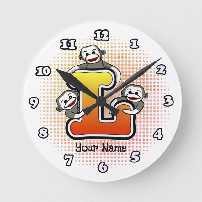 Ronde Horloge Monogram L Sock Monkey (Recto)