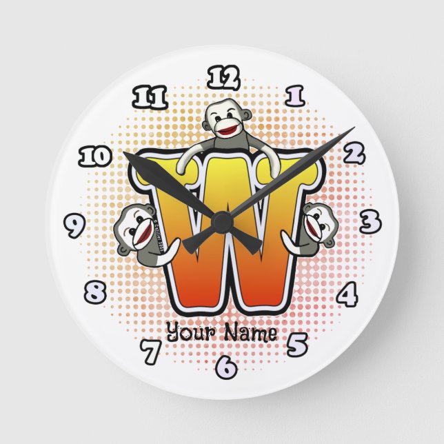 Ronde Horloge Monogram W Sock Monkey (Recto)