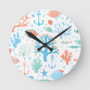 Ronde Horloge Mur Marin De Décor Nautique