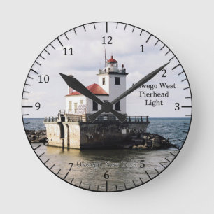 Ronde Horloge occidentale de lumière de musoir d'Oswego