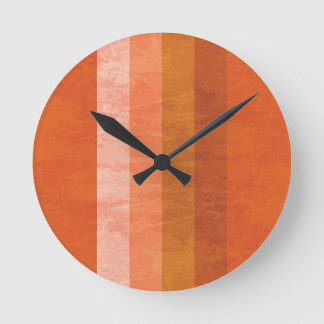 Ronde Horloge Orange Rétro