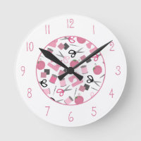 Horloge orientée de couture rose