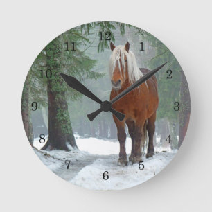 Ronde Horloge Palomino À Mur De Neige