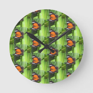 Ronde Horloge Papillon Tropical