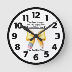 Ronde Horloge Personnalisée Changement de Monde pour Ens