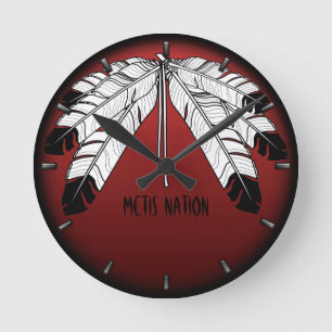 Ronde Horloge personnalisée de la tribu autochtone de la
