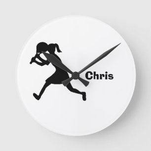 Ronde Horloge personnalisée de tennis