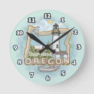 Ronde horloge phare de l'Oregon