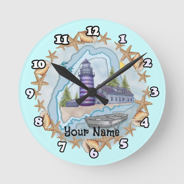 Ronde Horloge phare des coquilles du Maine (Recto)