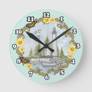 Ronde Horloge phare floral de l'Alabama