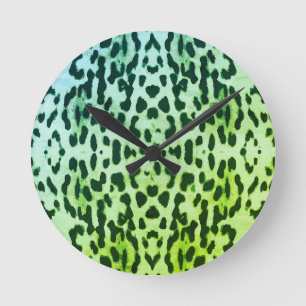 Ronde Horloge poster de animal élégante
