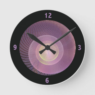 Ronde Horloge pourpre de fractale de Shell d'escargot