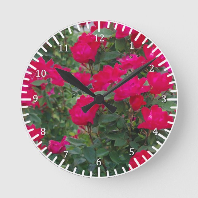 Ronde Horloge Red Roses (Recto)
