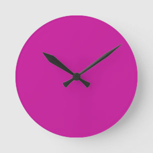 Ronde Horloge rose néon chaud
